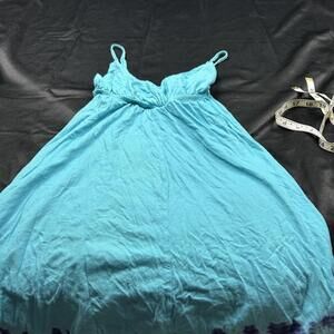 Gypsy WOMENS Teal Spaghetti Strap Mini Dress Blue Tie Dye Bottom Size XS